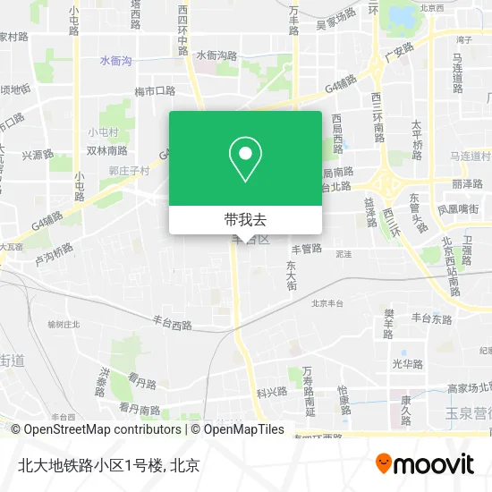 北大地铁路小区1号楼地图