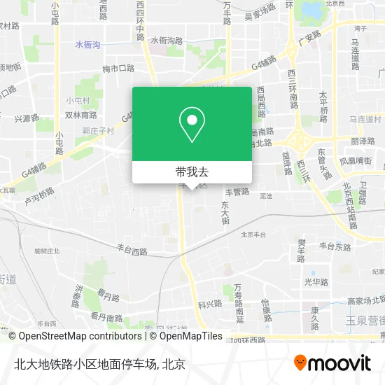 北大地铁路小区地面停车场地图