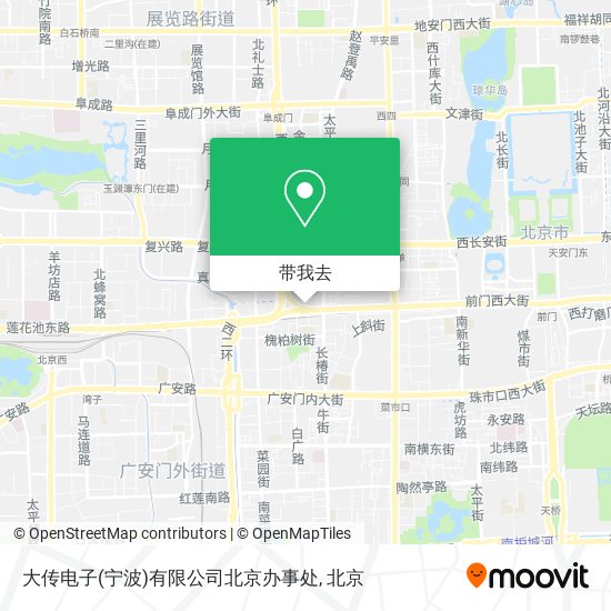 大传电子(宁波)有限公司北京办事处地图