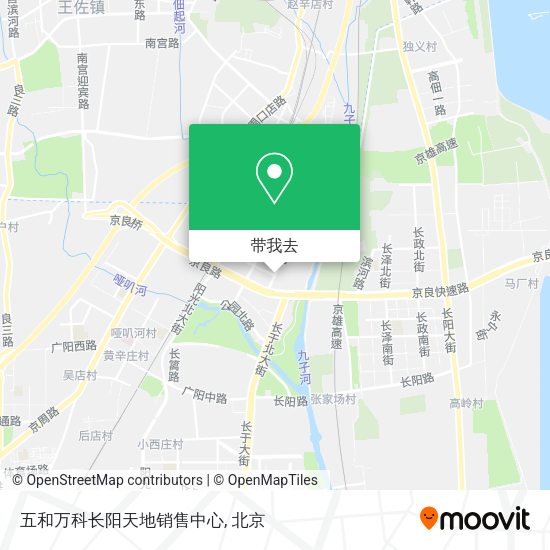 五和万科长阳天地销售中心地图