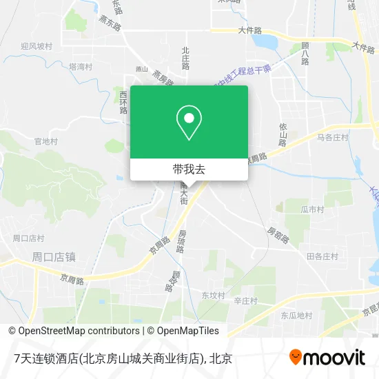 7天连锁酒店(北京房山城关商业街店)地图