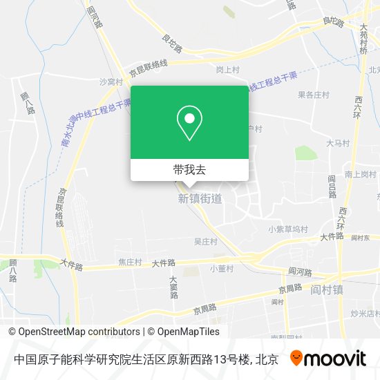 中国原子能科学研究院生活区原新西路13号楼地图
