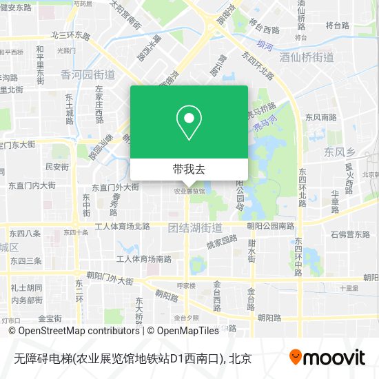 无障碍电梯(农业展览馆地铁站D1西南口)地图