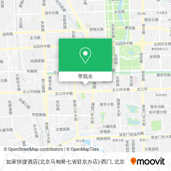 如家快捷酒店(北京马甸桥七省驻京办店)-西门地图