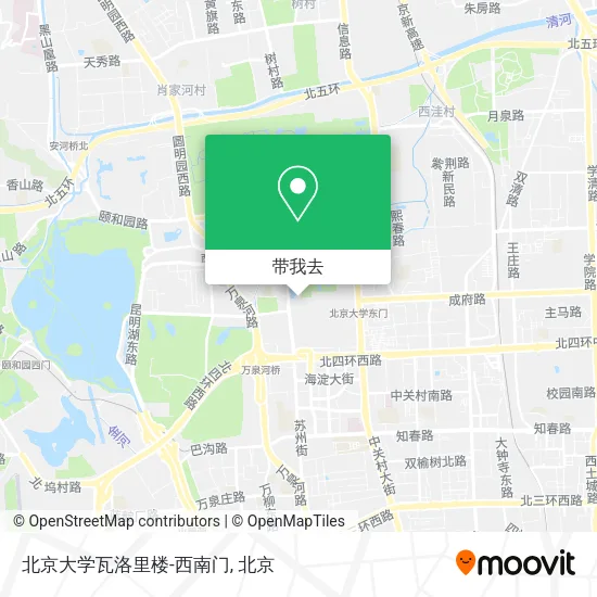 北京大学瓦洛里楼-西南门地图
