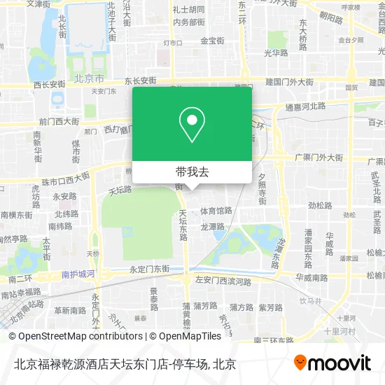 北京福禄乾源酒店天坛东门店-停车场地图