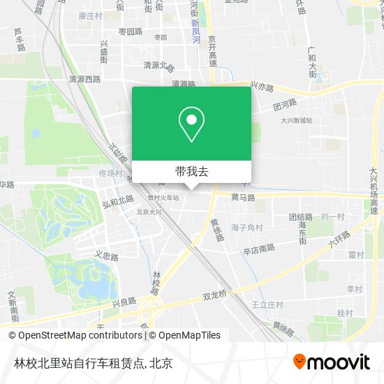 林校北里站自行车租赁点地图