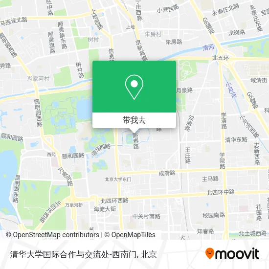 清华大学国际合作与交流处-西南门地图