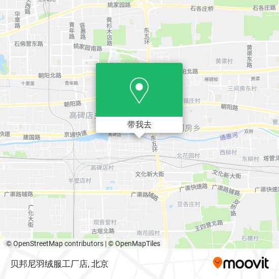 贝邦尼羽绒服工厂店地图