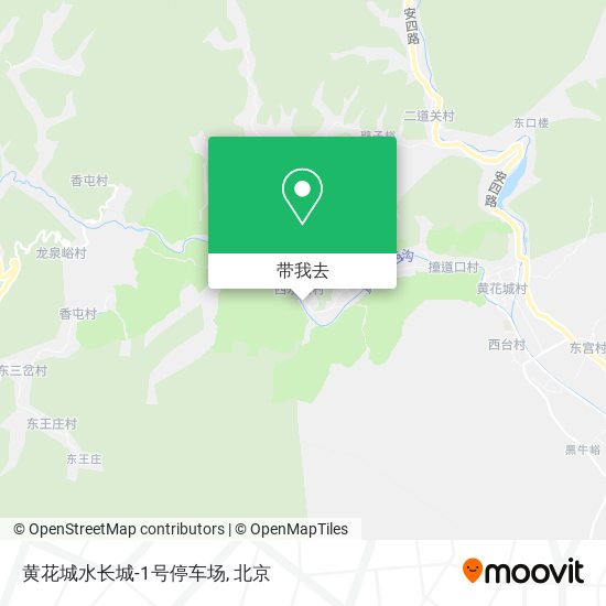 黄花城水长城-1号停车场地图