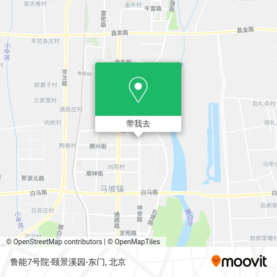 鲁能7号院·颐景溪园-东门地图