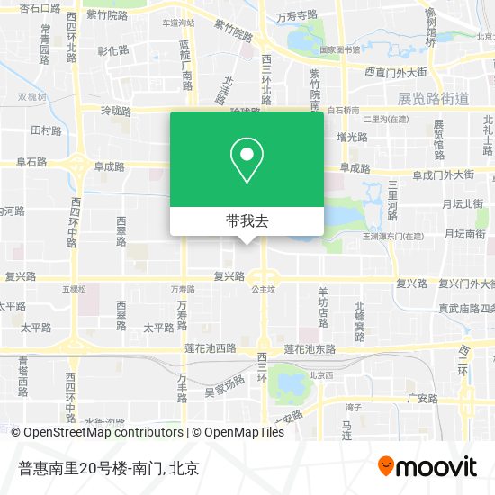 普惠南里20号楼-南门地图