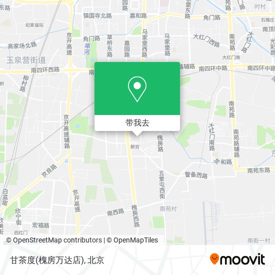 甘茶度(槐房万达店)地图