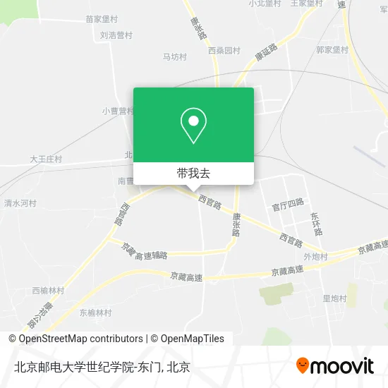 北京邮电大学世纪学院-东门地图