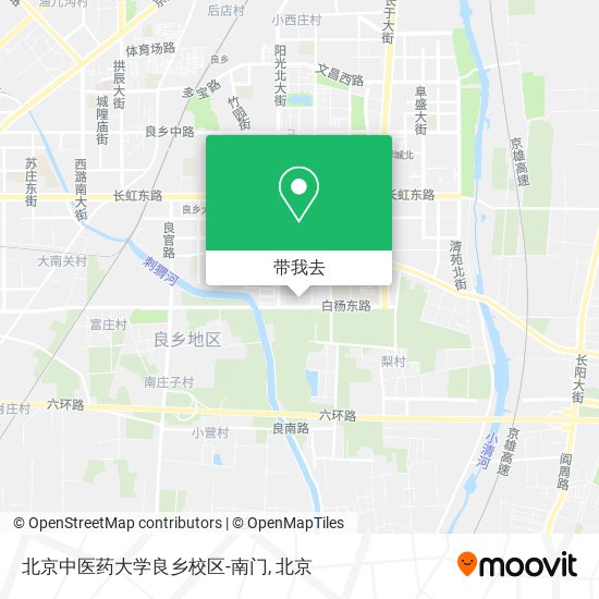 北京中医药大学良乡校区-南门地图