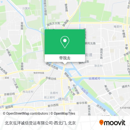 北京泓洋诚信货运有限公司-西北门地图
