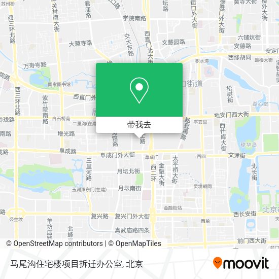 马尾沟住宅楼项目拆迁办公室地图