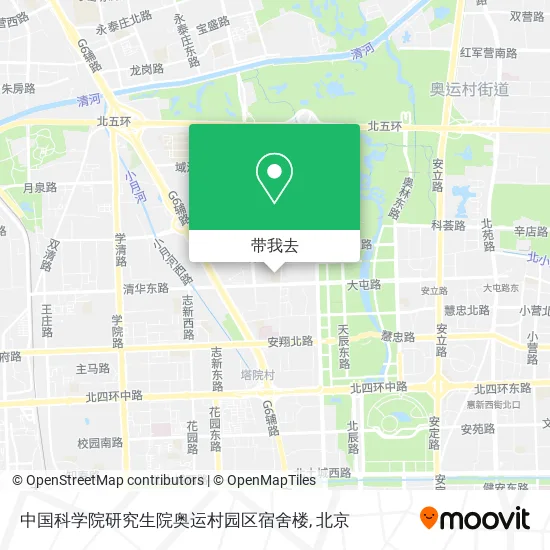 中国科学院研究生院奥运村园区宿舍楼地图