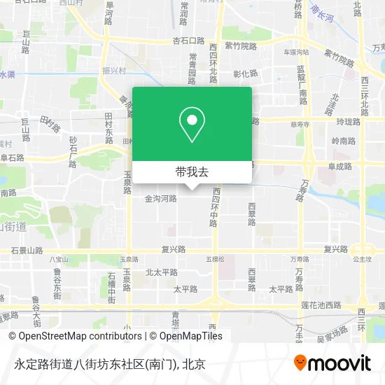 永定路街道八街坊东社区(南门)地图