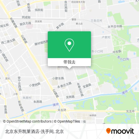 北京东升凯莱酒店-洗手间地图
