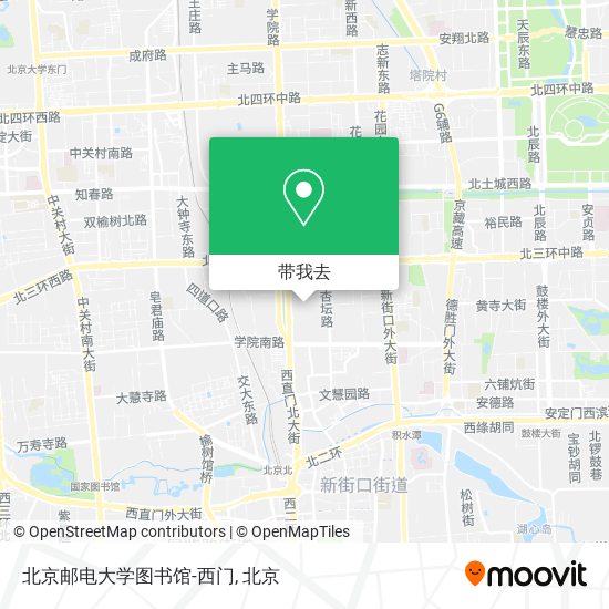 北京邮电大学图书馆-西门地图