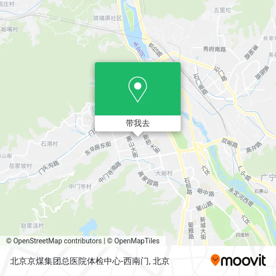 北京京煤集团总医院体检中心-西南门地图