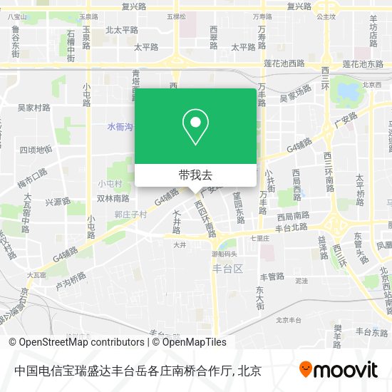 中国电信宝瑞盛达丰台岳各庄南桥合作厅地图