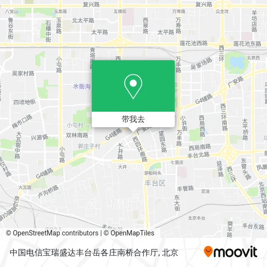 中国电信宝瑞盛达丰台岳各庄南桥合作厅地图