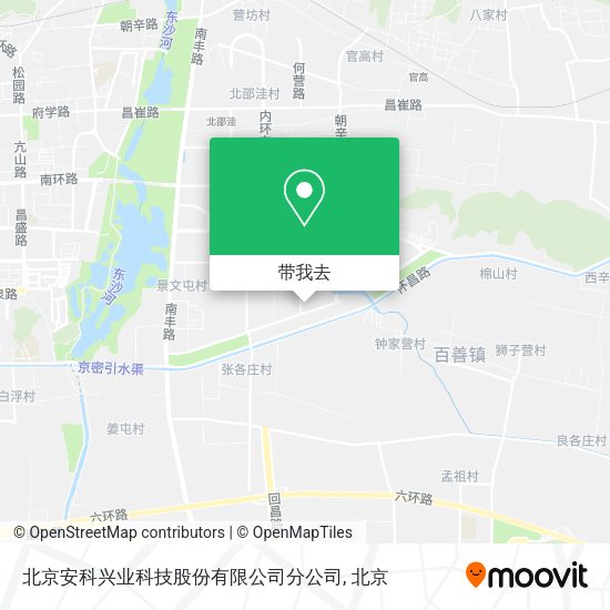 北京安科兴业科技股份有限公司分公司地图