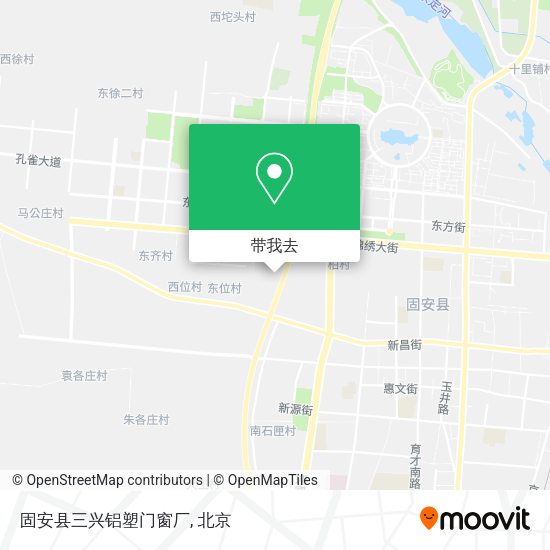 固安县三兴铝塑门窗厂地图