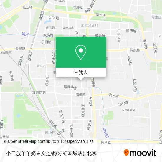 小二放羊羊奶专卖连锁(彩虹新城店)地图