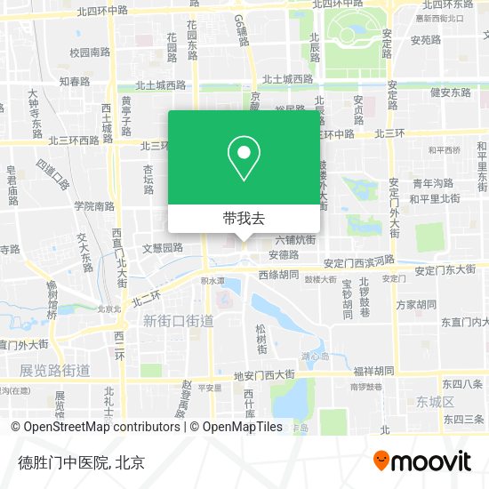 德胜门中医院地图