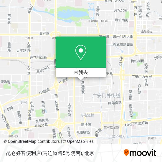 昆仑好客便利店(马连道路5号院南)地图
