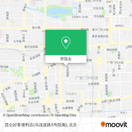 昆仑好客便利店(马连道路5号院南)地图