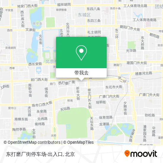 东打磨厂街停车场-出入口地图