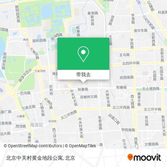 北京中关村黄金地段公寓地图