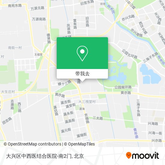 大兴区中西医结合医院-南2门地图