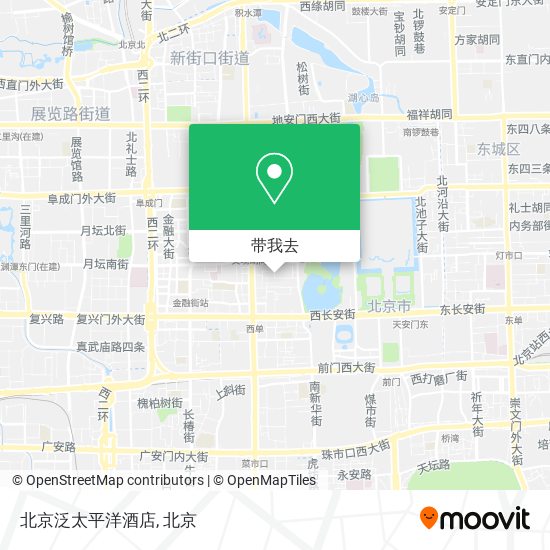 北京泛太平洋酒店地图