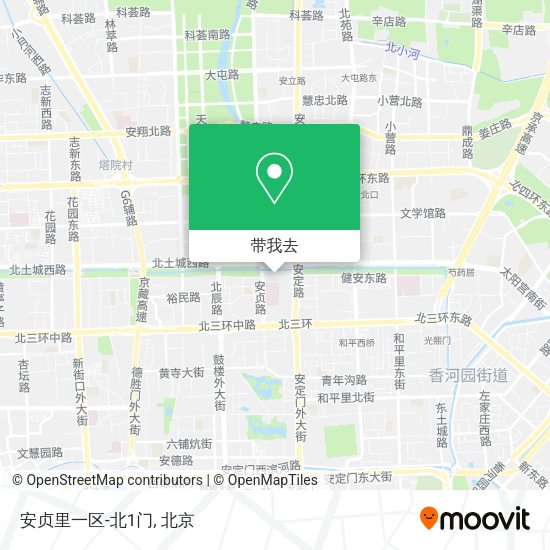 安贞里一区-北1门地图