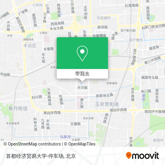 首都经济贸易大学-停车场地图