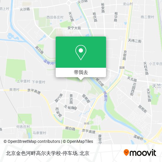 北京金色河畔高尔夫学校-停车场地图
