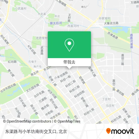 东渠路与小羊坊南街交叉口地图