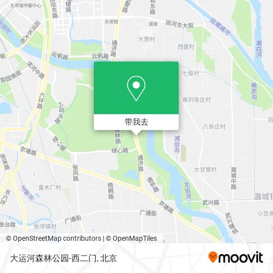 大运河森林公园-西二门地图