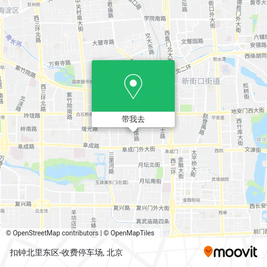 扣钟北里东区-收费停车场地图