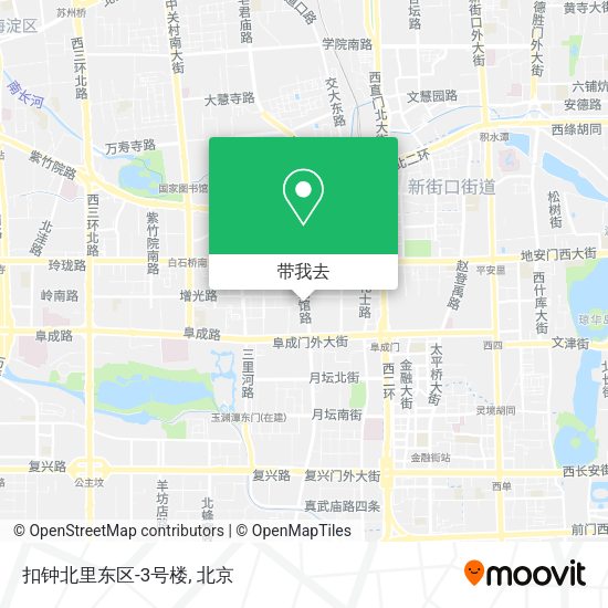 扣钟北里东区-3号楼地图
