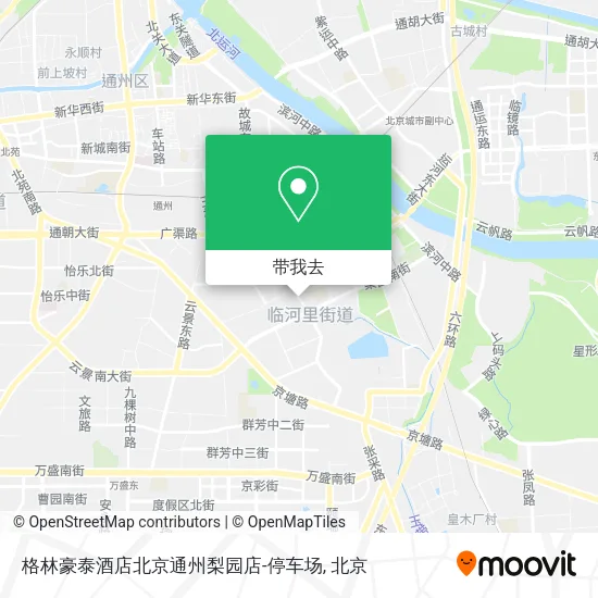格林豪泰酒店北京通州梨园店-停车场地图