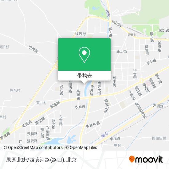 果园北街/西滨河路(路口)地图