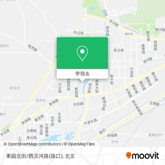 果园北街/西滨河路(路口)地图