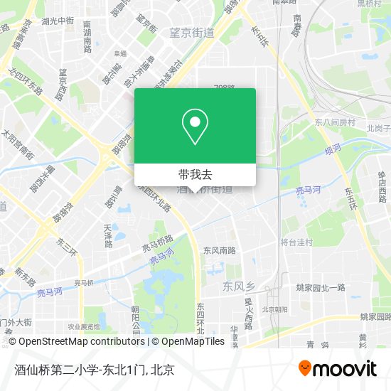 酒仙桥第二小学-东北1门地图