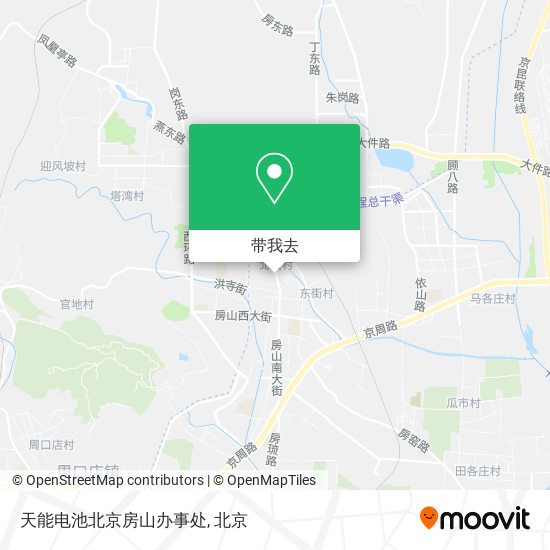 天能电池北京房山办事处地图